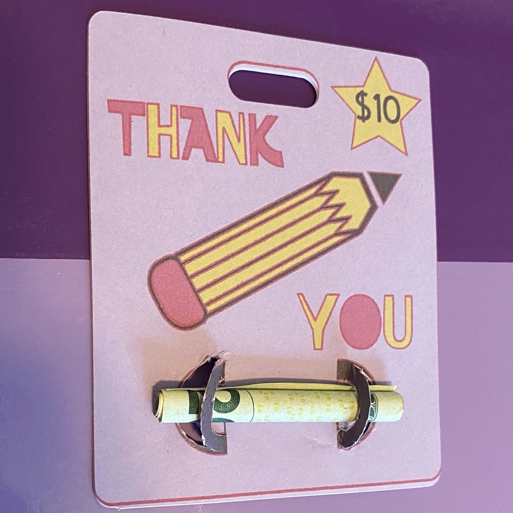 Thank you Money Gift Card holder